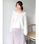 リップルカールⅤネックニット