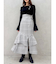 バックレースアップアシメマーメイドスカート