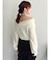 2WAYミニシャギーオフショルニット