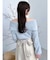 2WAYミニシャギーオフショルニット