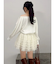ボリュームフリルチュールミニスカート