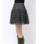 ボリュームフリルチュールミニスカート