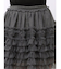 ボリュームフリルチュールミニスカート