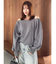 【吉田朱里】タックスリーブオフショルスウェット ※BLACK WEB限定カラー