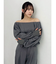 【吉田朱里】タックスリーブオフショルスウェット ※BLACK WEB限定カラー