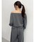 【吉田朱里】タックスリーブオフショルスウェット ※BLACK WEB限定カラー