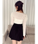 Vカットミニプリーツスカート