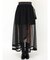 サテンパイピングシアーアシメティアードチュールスカート