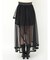 サテンパイピングシアーアシメティアードチュールスカート