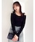 【WEB限定】ショルダーリボンニットトップス