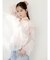 シアーティアードフリルオフショルブラウス
