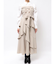 アシメフリルシャツレイヤードトレンチワンピース