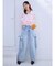 リボンバレルデニムパンツ