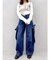 リボンバレルデニムパンツ