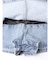 パールハイウエストデニムスカパン
