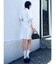 リボンスリーブニットミニワンピース
