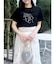 【UV】ラインストーングラフィックロゴTシャツ
