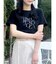 【UV】ラインストーングラフィックロゴTシャツ