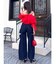ハイウエスト2wayワイドデニムパンツ