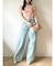 レイヤードワイドデニムパンツ