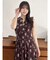 プリーツフラワーシフォンワンピース