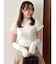 ファーライクスリーブニットトップス