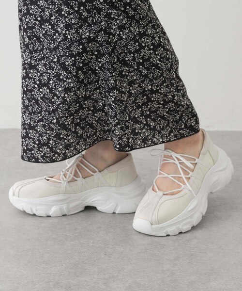 新品　アーバンリサーチ　消臭　抗菌　レースアップバレエスニーカー　Ｍ SENSE OF PLACE by URBAN RESEARCH スニーカー 「抗菌」「消臭