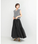 MARILYN MOON　sheer cotton gather skirt