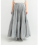 MARILYN MOON　sheer cotton gather skirt