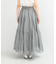 MARILYN MOON　sheer cotton gather skirt