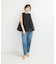 MARILYN MOON　sheer cotton gather blouse