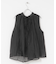 MARILYN MOON　sheer cotton gather blouse