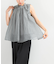MARILYN MOON　sheer cotton gather blouse