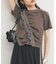 シャーリングフリルTEE