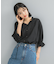 クールタッチセミシアーフリルブラウス