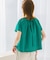 シアサッカーショートギャザーブラウス