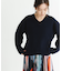 HAMILTON WOOL 畦Vネックニット