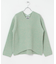 HAMILTON WOOL 畦Vネックニット