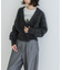 アルパカシャギーダブルカーディガン