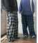 オンブレーチェックカーゴパンツ