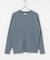new basic COTTON CASHMERE WIDE RIB CREW NECK KNIT