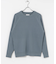 new basic COTTON CASHMERE WIDE RIB CREW NECK KNIT