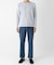 new basic COTTON CASHMERE WIDE RIB CREW NECK KNIT