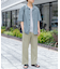 『イージーケア／セットアップ対応』ダブルタックワイドスラックス