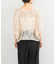 TORRAZZO DONNA　Botanical pattern spangle blouse
