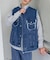 デニムフリンジベスト
