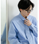 『ユニセックス』ストライプレギュラーカラーネクタイシャツ