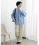 『ユニセックス』ストライプレギュラーカラーネクタイシャツ