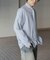 『ユニセックス』ストライプレギュラーカラーネクタイシャツ