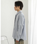 『ユニセックス』ストライプレギュラーカラーネクタイシャツ